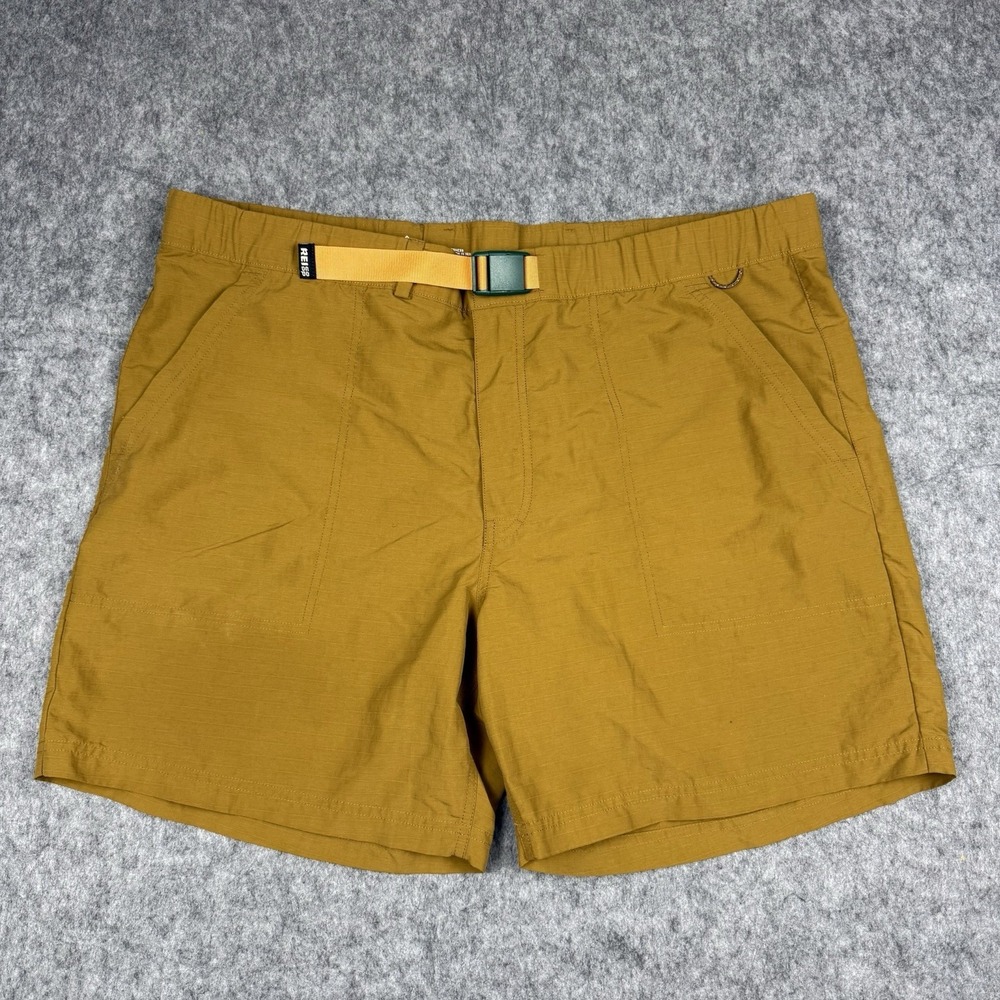 REI Co-Op Sahara Amphib Belted Shorts Clay Brown Men's Size XL Ripstop EUC